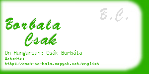 borbala csak business card
