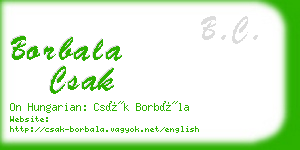 borbala csak business card
